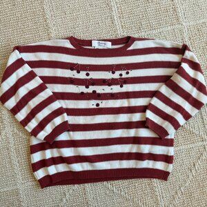 Bonpoint Cherry stripped knit sweater
